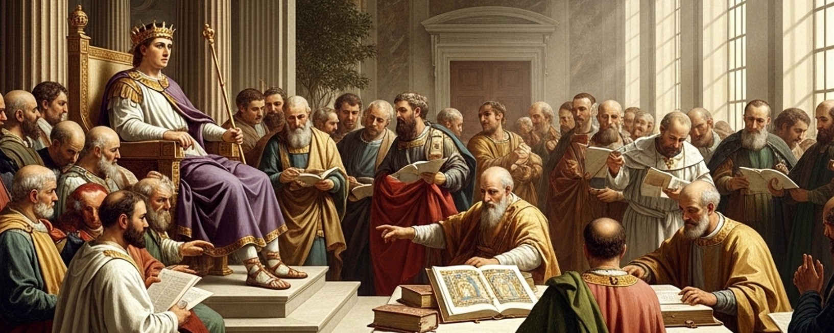 Google Gemini's version of Constantine at the Council of Nicea Google Gemini's version of Constantine at the Council of Nicea